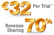 Ђ32 Per Trial, 70% Revenure Sharing